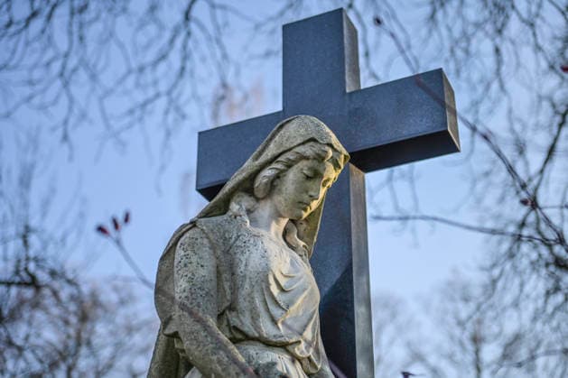Trauerfigur, Engel, Grab, Alter St.-Matthäus-Kirchhof, Schöneberg, Berlin, Deutschland