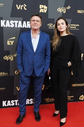 Television Presenter And Director Erik Van Looy and Ann Sophie Van Triel pictured during the fourth edition of the Kastaars! , Flemish media awards, in Lint, Saturday 24 January 2026. Media companies and broadcasters VRT, DPG Media and Play Media and streaming platform Streamz are joining forces for these media prices.  NICOLASxMAETERLINCK 158465837