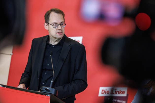 Statement Die Linke Soeren Pellmann (Die Linke) bei einem Statement am 27.01.26 in Berlin. Berlin Berlin Deutschland Reichstag