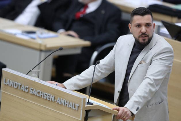 28.01.2026, xtgx, Landtagssitzung Sachsen-Anhalt, Wahl des Ministerpräsidenten. Tobias Rausch (Alternative für Deutschland, AfD) Magdeburg