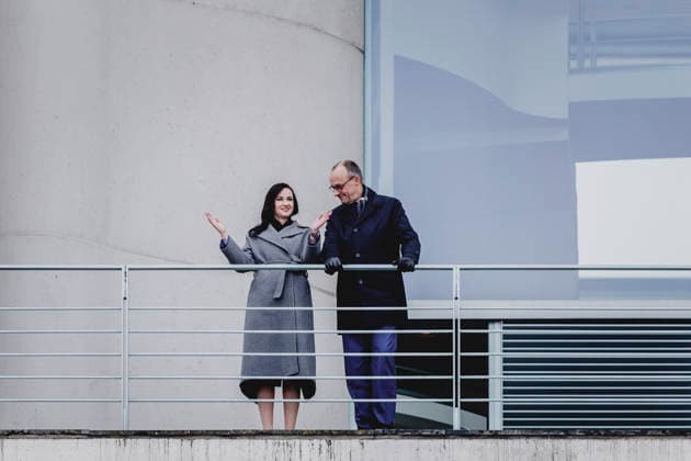 (R-L) Friedrich Merz (CDU), Bundeskanzler, und Inga Ruginiene, Ministerpraesidentin von Litauen, aufgenommen im Rahmen des Empfangs mit militaerischen Ehren im Bundeskanzleramt in Berlin, 29.01.2026. Berlin Deutschland Copyright: xFlorianxGaertnerx