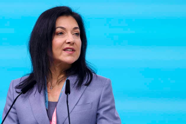 Bundeswirtschaftsministerin Katherina Reiche schaut, 1. Tag, 38. Parteitag der CDU Deutschland, Landesmesse am 20. February 2026 in Stuttgart, Deutschland. (Foto von Marco Steinbrenner DeFodi Images) Bundeswirtschaftsministerin Katherina Reiche looks on, 1. Tag, 38. Parteitag der CDU Deutschland, Landesmesse, February 20, 2026 in Stuttgart, Germany. (Photo by Marco Steinbrenner DeFodi Images)