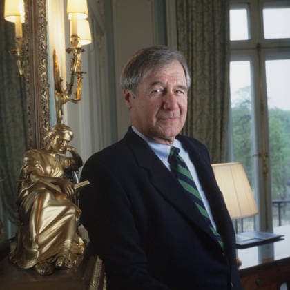 Portrait of Ed McBain (born Salvatore Lombino) (aka Evan Hunter, Richard Marsten, Hunt Collins, Curt Cannon and Ezra Hannon) 15 03 1994 Philippe MATSAS Opale.photo RECORD DATE NOT STATED