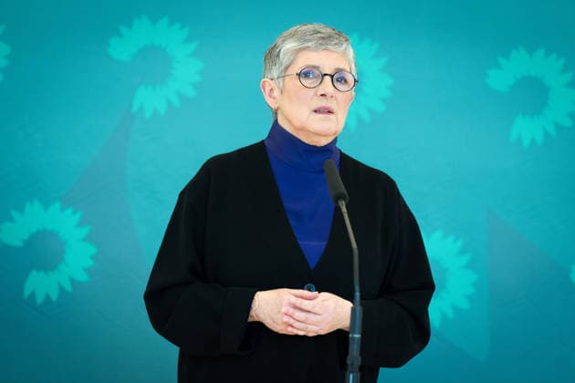 Pressestatement, Bündnis 90 Die Grünen, Britta Haßelmann Pressestatement, Reichstagsgebäude, Bundestagsfraktion, Bündnis 90 Die Grünen, Vorsitzende, Britta Haßelmann Berlin Berlin GER