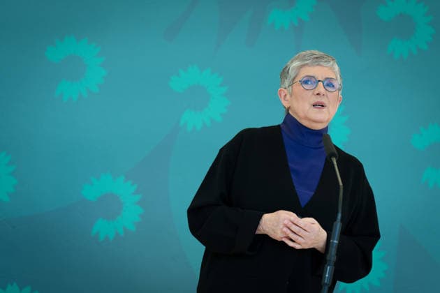Pressestatement, Bündnis 90 Die Grünen, Britta Haßelmann Pressestatement, Reichstagsgebäude, Bundestagsfraktion, Bündnis 90 Die Grünen, Vorsitzende, Britta Haßelmann Berlin Berlin GER