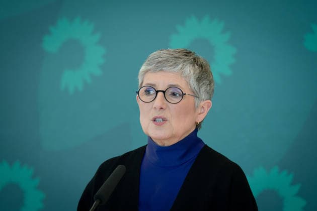 Pressestatement, Bündnis 90 Die Grünen, Britta Haßelmann Pressestatement, Reichstagsgebäude, Bundestagsfraktion, Bündnis 90 Die Grünen, Vorsitzende, Britta Haßelmann Berlin Berlin GER