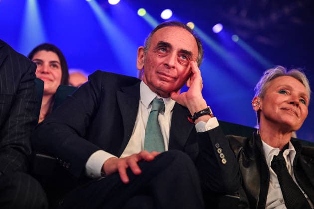 Sarah Knafo Campaign Meeting - Paris Eric Zemmour during the meeting of Sarah Knafo at the Dome de Paris on March 9, 2026, ahead of the 2026 municipal elections. Photo by Tomas Stevens ABACAPRESS.COM London United Kingdom  Copyright: xStevensxTomas ABACAx