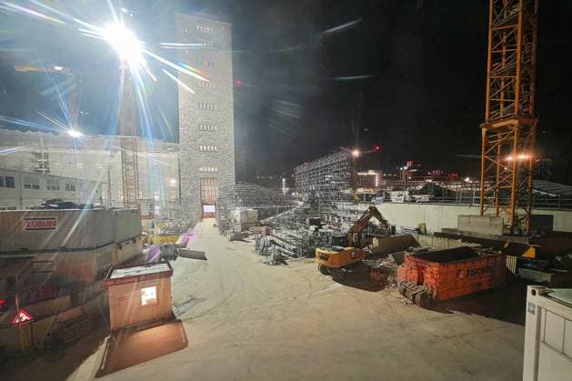 Stuttgart, Baden-Württenberg, Deutschland, 07.03.2026: Stuttgart 21 -Baustelle am Hauptbahnhof bei Nacht Copyright: xdtsxNachrichtenagenturx dts_110464