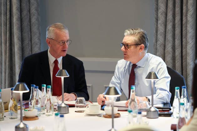 Prime Minister Keir Starmer hosts Bilateral meetings 12 03 2026. Belfast, United Kingdom. Prime Minister Keir Starmer and Hilary Benn, Secretary of State for Northern Ireland as he hosts Bilateral meetings., Credit:Ben Perry Avalon United Kingdom, Northern Ireland, Belfast, 10 Downing Street  Copyright: xBenxPerryx xAvalonx 1082337186