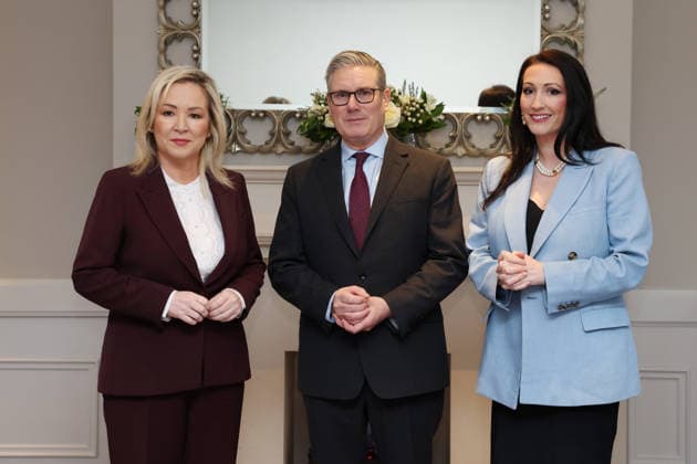 Prime Minister Keir Starmer hosts Bilateral meetings 12 03 2026. Belfast, United Kingdom. Prime Minister Keir Starmer meets Michelle O Neill, First Minister of Northern Ireland and Emma Little-Pengelly, Deputy First Minister of Northern Ireland as he hosts Bilateral meetings., Credit:Ben Perry Avalon United Kingdom, Northern Ireland, Belfast, 10 Downing Street  Copyright: xBenxPerryx xAvalonx 1082337256