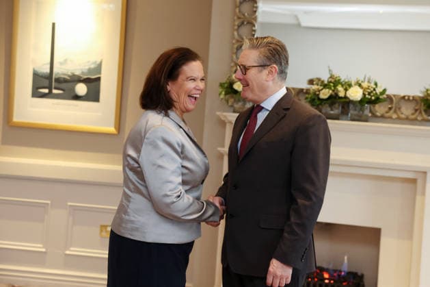 Prime Minister Keir Starmer hosts Bilateral meetings 12 03 2026. Belfast, United Kingdom. Prime Minister Keir Starmer meets Mary Lou McDonald, Leader of Sinn FÃ in as he hosts Bilateral meetings., Credit:Ben Perry Avalon United Kingdom, Northern Ireland, Belfast, 10 Downing Street  Copyright: xBenxPerryx xAvalonx 1082337334