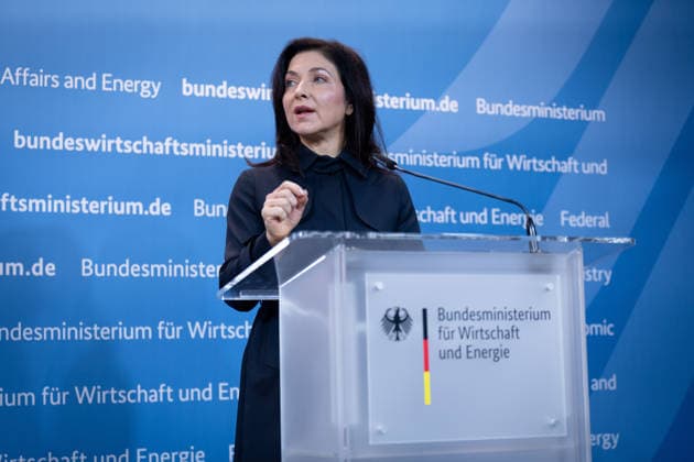 Katherina Reiche, Bundesministerin für Wirtschaft und Energie, BMWE Spitzengespräch Bündnis Zukunft, Katherina Reiche, Bundesministerin für Wirtschaft und Energie, BMWE, Berlin, Pressestatement Berlin Berlin GER