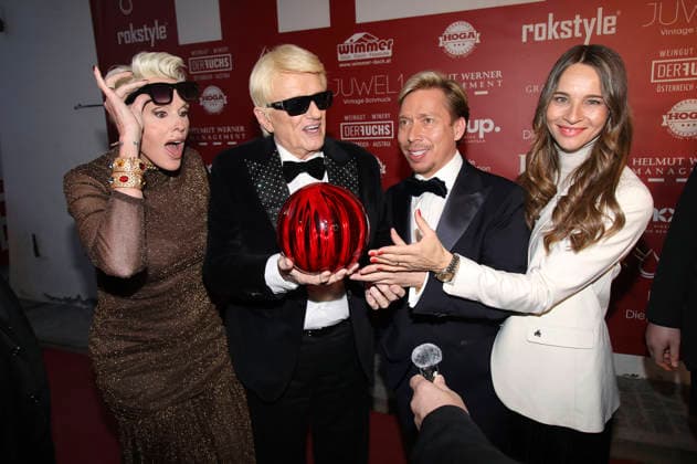 Brigitte Nielsen, Heino, Helmut Werner und Nicole Werner bei der Premiere der RTL+ Dokuserie Heino - Karamba, Karacho, Kult! im Filmtheater Kitzbühel. Kitzbühel, 13.03.2026