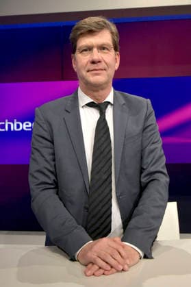 Christoph Schwennicke in der ARD-Talkshow maischberger im Studio Berlin Adlershof. Berlin, 16.03.2026