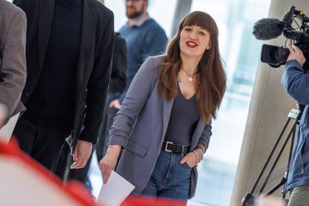 Statement Die Linke Heidi Reichinnek und Soeren Pellmann (Die Linke) bei einem Statement am 17.03.26 in Berlin. Berlin Berlin Deutschland Reichstag