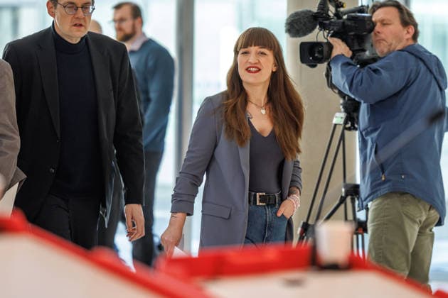 Statement Die Linke Heidi Reichinnek und Soeren Pellmann (Die Linke) bei einem Statement am 17.03.26 in Berlin. Berlin Berlin Deutschland Reichstag