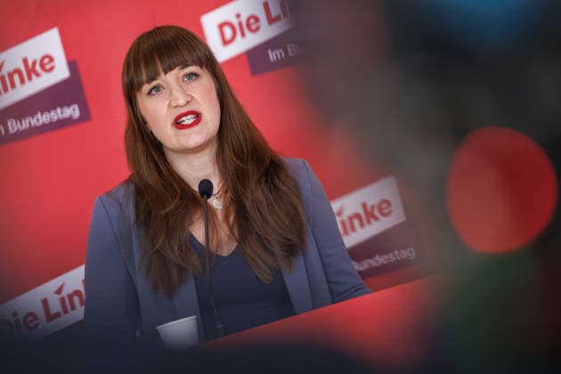 Statement Die Linke Heidi Reichinnek und Soeren Pellmann (Die Linke) bei einem Statement am 17.03.26 in Berlin. Berlin Berlin Deutschland Reichstag