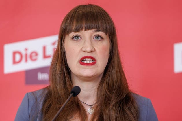 Statement Die Linke Heidi Reichinnek und Soeren Pellmann (Die Linke) bei einem Statement am 17.03.26 in Berlin. Berlin Berlin Deutschland Reichstag