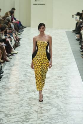 A model wears at collection runway a creation from Isabel Sanchis during Pasarela Cibeles Mercedes-Benz Fashion Week Madrid 2026 in Madrid, on Wednesday , 18 March 2026. Cordon Press