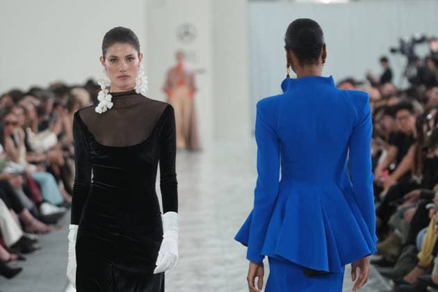 A model wears at collection runway a creation from Claro Couture during Pasarela Cibeles Mercedes-Benz Fashion Week Madrid 2026 in Madrid, on Wednesday , 18 March 2026. Cordon Press