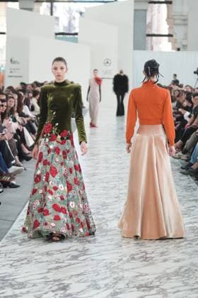 A model wears at collection runway a creation from Claro Couture during Pasarela Cibeles Mercedes-Benz Fashion Week Madrid 2026 in Madrid, on Wednesday , 18 March 2026. Cordon Press