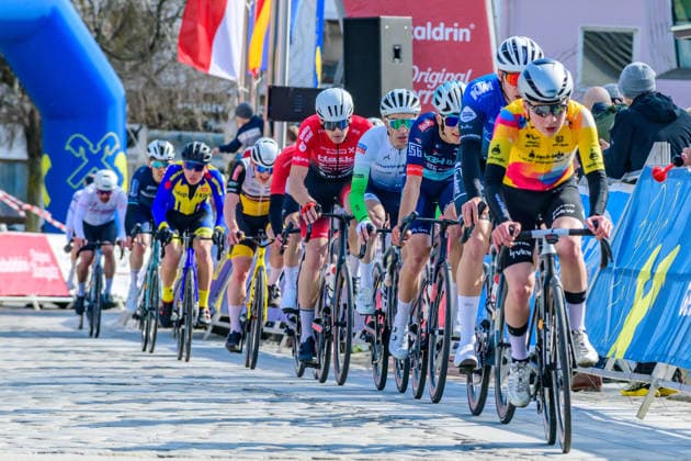 leonding, austria, 22 march 2026, season opening cycling race