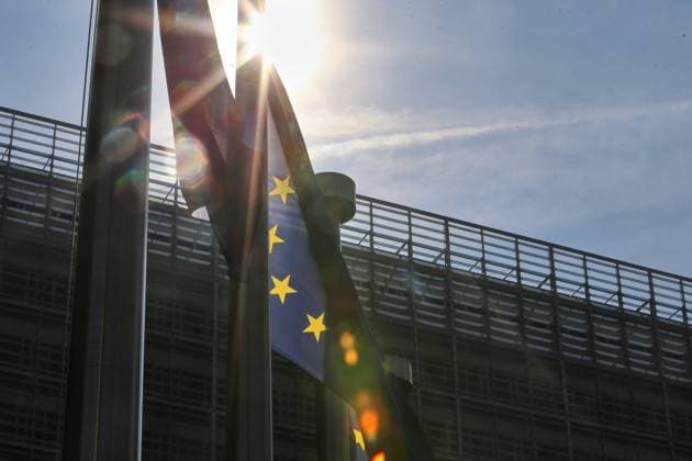 Brüssel, Belgien, 20.03.2026: EU-Fahnen am Berlaymont-Gebäude Copyright: xdtsxNachrichtenagenturx dts_113204