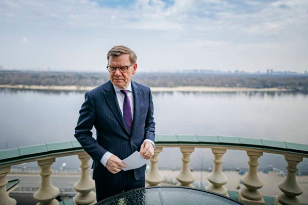 Johann Wadephul (CDU), Bundesaussenminister, gibt ein Pressestatement. Kyjiw, 31.03.2026. Fotografiert im Auftrag des Auswaertigen Amtes Kyjiw Ukraine Copyright: xThomasxTrutschel AAx