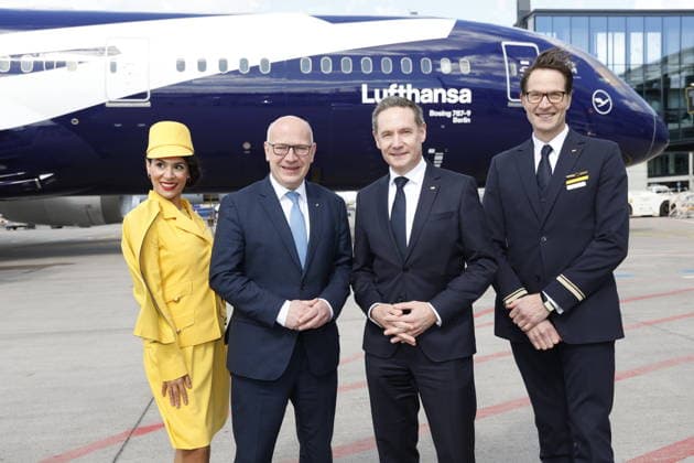 Kai Wegner, Regierender Bürgermeister; 100 Jahre Lufthansa, am 06.04.2026 in Berlin, (BER, Lufthansa), Deutschland