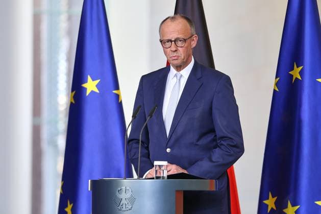 Berlin, Deutschland, 09.04.2026: Bundeskanzleramt: Pressestatement zur innen- und außenpolitischen Lage: Bundeskanzler Friedrich Merz (CDU) Copyright: xdtsxNachrichtenagenturx dts_114474