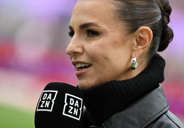 12.04.2026, xophax, Fussball 1.Bundesliga, 1.FC Koeln - Werder Bremen. DAZN .Laura Wontorra. (DFL DFB REGULATIONS PROHIBIT ANY USE OF PHOTOGRAPHS as IMAGE SEQUENCES and or QUASI-VIDEO) Koeln