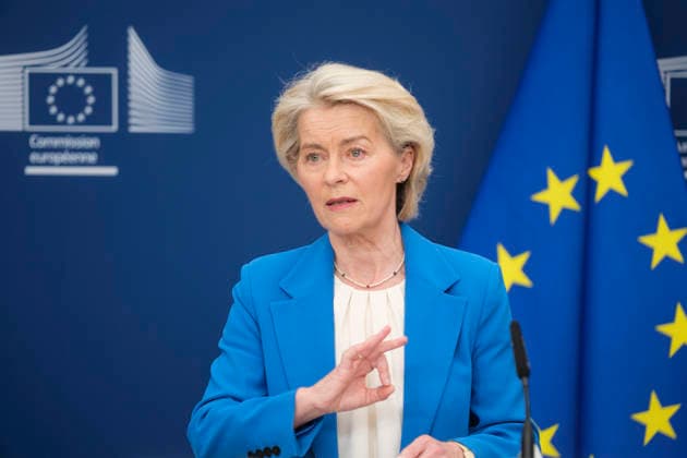 RECORD DATE NOT STATED European Commission President Ursula von der Leyen, April 13, 2026, European Commission President Ursula von der Leyen addressed the media following the Commission™s meeting on Monday, April 13, 2026, at the Berlaymont in Brussels, Belgium. In response to the Middle East crisis, which has driven up the EU™s energy bills by â‚¬22 billion in just 44 days, the European Union is preparing immediate measures to coordinate among member states and support vulnerable households. At the same time, it is accelerating its decarbonization strategy, focusing on renewable and nuclear energy to reduce dependence on fossil fuels and strengthen energy security Brussels Brussel-Wetstraat Brussels-Capital Belgium  Copyright: xThierryxMonassex 459692