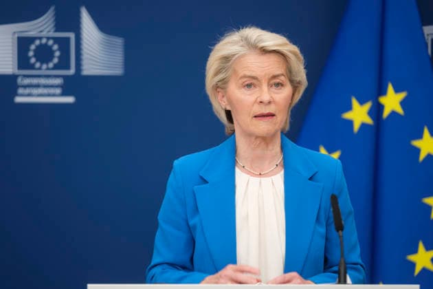 RECORD DATE NOT STATED European Commission President Ursula von der Leyen, April 13, 2026, European Commission President Ursula von der Leyen addressed the media following the Commission™s meeting on Monday, April 13, 2026, at the Berlaymont in Brussels, Belgium. In response to the Middle East crisis, which has driven up the EU™s energy bills by â‚¬22 billion in just 44 days, the European Union is preparing immediate measures to coordinate among member states and support vulnerable households. At the same time, it is accelerating its decarbonization strategy, focusing on renewable and nuclear energy to reduce dependence on fossil fuels and strengthen energy security Brussels Brussel-Wetstraat Brussels-Capital Belgium  Copyright: xThierryxMonassex 459693