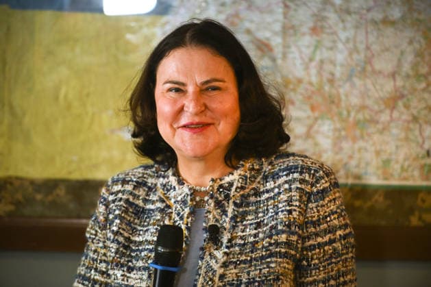 Ambassador of the European Union to Ukraine Katarina Mathernova participates in the Women for a Stronger Ukraine informal breakfast in Kyiv, Ukraine, April 21, 2026. The event brought together 25 Ukrainian women leaders from across sectors for an open discussion on the country’s present and future. (Photo by Yevhen Kotenko Ukrinform) Women for a Stronger Ukraine informal breakfast with EU Ambassador Katarina Mathernova  Copyright: xEVGEN_KOTENKOx