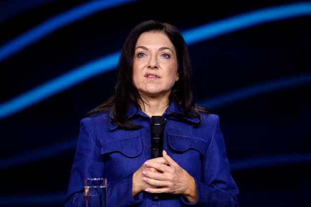 Bundeswirtschaftssministerin Katherina Reiche (CDU) spricht auf der Hannover Messe. Brasilien ist in diesem Jahr Partnerland der Hannover Messe. Hannover, 21.04.2026 Niedersachsen Deutschland Copyright: xDwixAnoraganingrumx