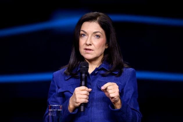 Bundeswirtschaftssministerin Katherina Reiche (CDU) spricht auf der Hannover Messe. Brasilien ist in diesem Jahr Partnerland der Hannover Messe. Hannover, 21.04.2026 Niedersachsen Deutschland Copyright: xDwixAnoraganingrumx