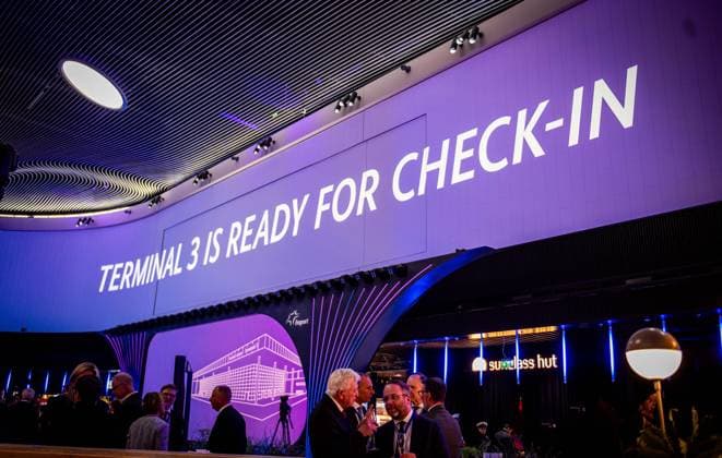 22.04.2026 xesx Frankfurt am Main, Festakt zur Eröffmung des Frankfurt Terminal 3 am Frankfurter Flughafen Flughafen Check-In