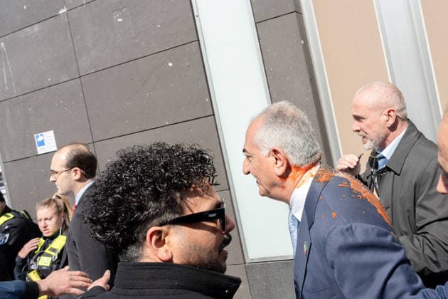 Angriff, Reza Pahlavi, Iran Berlin, Bundespressekonferenz, BPK, Reza Pahlavi, Iran Berlin Berlin GER