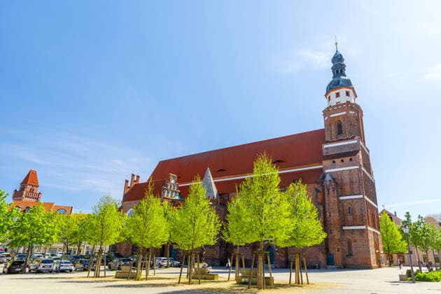 Oberkirche Cottbus DEU Deutschland Brandenburg Cottbus, 22.04.2026, Sorbisch-wendischer Spaziergang durch Cottbus, Oberkirche Cottbus.