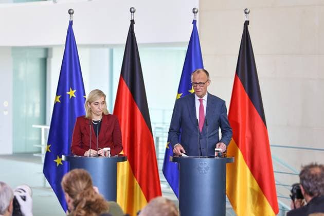 Berlin, Deutschland, 29.04.2026: Bundeskanzleramt: Pressekonferenz nach Beschluss der Gesundheitsreform im Bundeskabinett: Bundesministerin für Gesundheit Nina Warken (CDU) und Bundeskanzler Friedrich Merz (CDU) Copyright: xdtsxNachrichtenagenturx dts_117140
