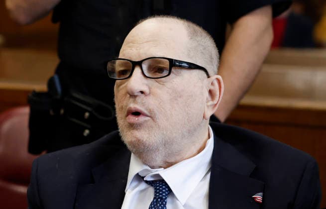Former Hollywood film producer Harvey Weinstein appears in Manhattan Supreme Court for his retrial in New York City on Wednesday April 29, 2026 The retrial of Weinstein for a rape charge on which a jury was previously deadlocked began on April 14. He will remain imprisoned for other offenses regardless of the verdict. Weinstein is accused of the third-degree rape of Jessica Mann, who starred in the 2015 romantic comedy This Isn t Funny.  NYP20260429101 JOHNxANGELILLO