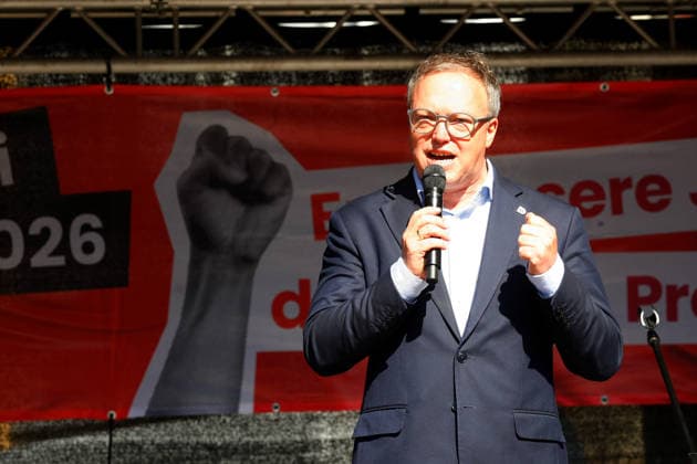 News Bilder des Tages Tag der Arbeit Erfurt, 01.05.2026 Ministerpräsident von Thüringen Mario Voigt auf der Kundgebung zum Tag der Arbeit am 1. Mai auf dem Erfurter Anger Thüringen Deutschland Copyright: xMarioxGentzelx