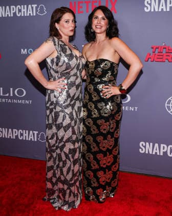2025 Clio Entertainment Awards HOLLYWOOD, LOS ANGELES, CALIFORNIA, USA - NOVEMBER 13: American actress, comedian, singer, writer, and producer Rachel Bloom and Ashley Falls arrive at the 2025 Clio Entertainment Awards held at the Dolby Theatre on November 13, 2025 in Hollywood, Los Angeles, California, United States. (Photo by Kay Qiao Image Press Agency)