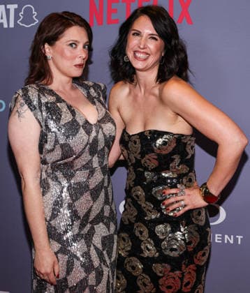 2025 Clio Entertainment Awards HOLLYWOOD, LOS ANGELES, CALIFORNIA, USA - NOVEMBER 13: American actress, comedian, singer, writer, and producer Rachel Bloom and Ashley Falls arrive at the 2025 Clio Entertainment Awards held at the Dolby Theatre on November 13, 2025 in Hollywood, Los Angeles, California, United States. (Photo by Kay Qiao Image Press Agency)
