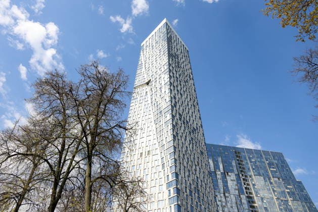 RUSSIA, MOSCOW - MAY 4, 2026: A view of an apartment building in western Moscow damaged by drone fragments. Pavel Seleznev TASS  92015890