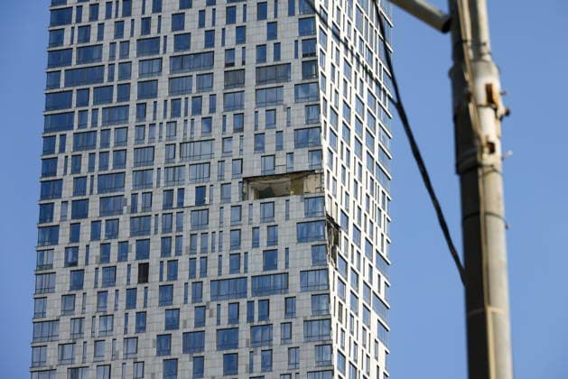 RUSSIA, MOSCOW - MAY 4, 2026: A view of an apartment building in western Moscow damaged by drone fragments. Pavel Seleznev TASS  92016018