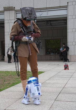 A Star Wars fan celebrate during the event Star Wars Day in Yokohama, Kanagawa-Prefecture, Japan on Monday, May 4, 2026.  TKP2026050410 KEIZOxMORI