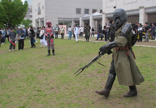 A Star Wars fan dressed walk during the event Star Wars Day in Yokohama, Kanagawa-Prefecture, Japan on Sunday, May 4, 2026.  TKP2026050412 KEIZOxMORI