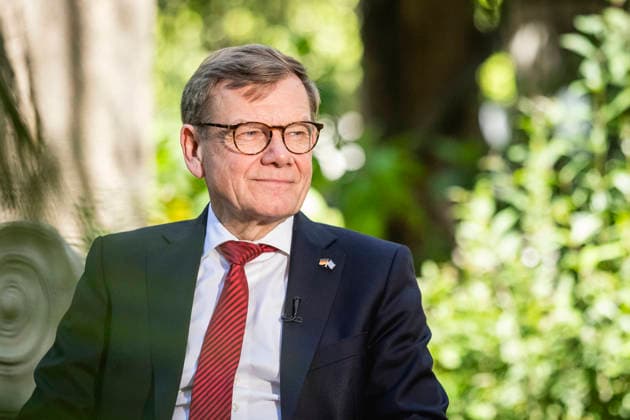 Johann Wadephul (CDU), Bundesaussenminister, aufgenommen im Rahmen eines Interviews in Athen, 04.05.2026. Fotografiert im Auftrag des Auswaertigen Amtes Athen Griechenland Copyright: xJulianexSonntag AAx