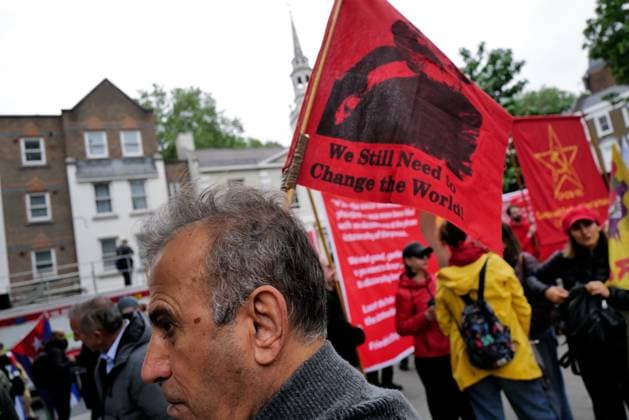 London Hosts Annual May Day March and Rally People gather in London for the annual May Day March and Rally on the Early May bank holiday, Monday, 4 May 2026. London England United Kingdom Copyright: xJoaoxDanielxPereirax